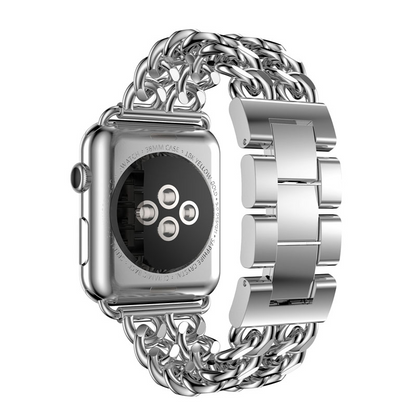 Edelstahl Gliederarmband/Kette für alle 38mm, 40mm und 41mm Apple Watch Modelle HUELLENOUTLET.de