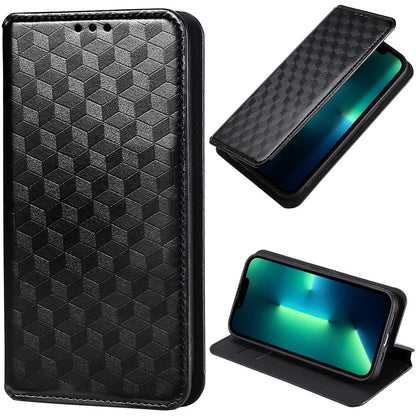 Samsung Galaxy S24 | Kunstleder Geometrie-Muster Klapp Hülle/Flip Case HUELLENOUTLET.de