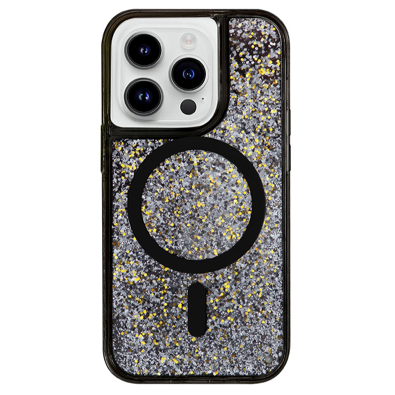 iPhone 14 Pro | 3D Liquid Glitzer MagSafe/Magnet Silikon Hülle/Case HUELLENOUTLET.de