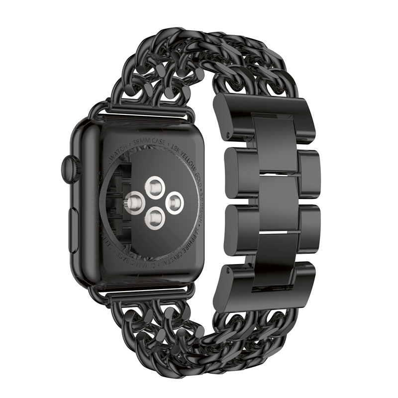 Edelstahl Gliederarmband/Kette für alle 38mm, 40mm und 41mm Apple Watch Modelle HUELLENOUTLET.de