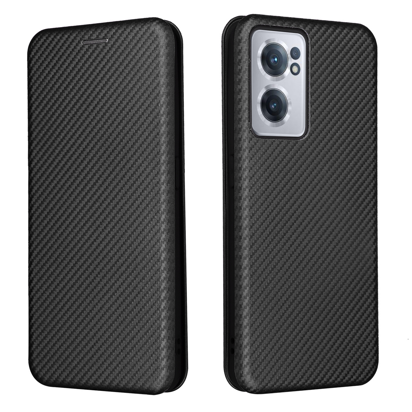 OnePlus 11 | Kunstleder Carbon Klapp Hülle/Flip Case HUELLENOUTLET.de