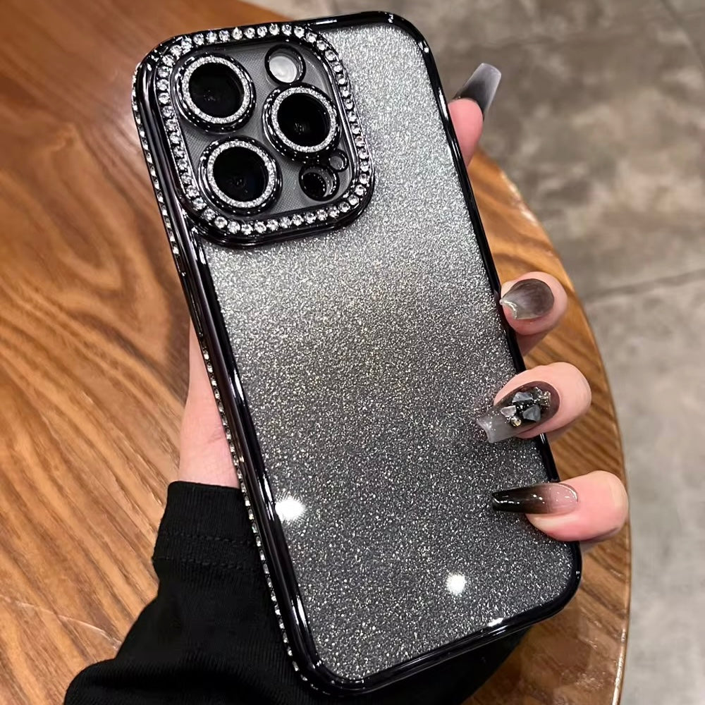 iPhone 14 Plus | Chrom + Glitzer/Diamant Hülle/Case HUELLENOUTLET.de