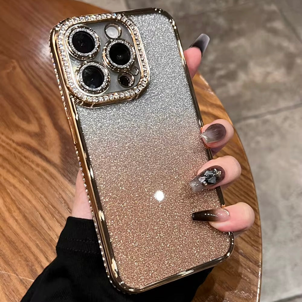 iPhone 16 Pro | Chrom + Glitzer/Diamant Hülle/Case HUELLENOUTLET.de