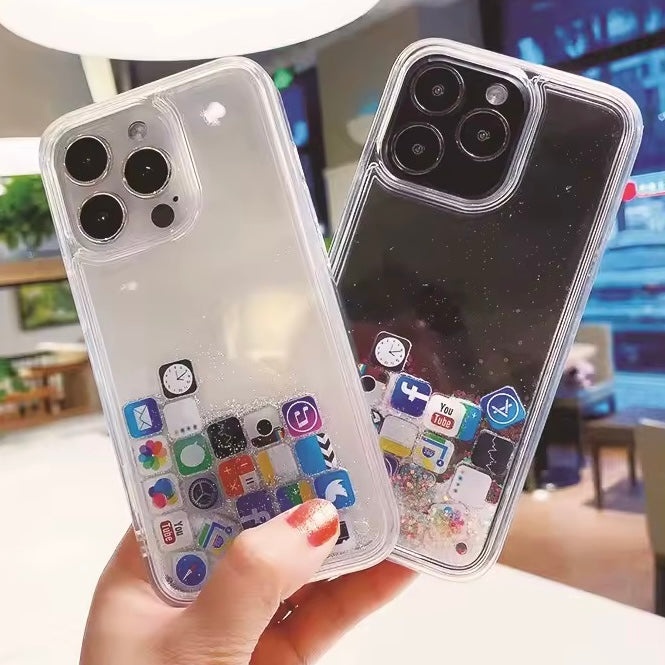 iPhone 15 Pro | Liquid Schwimmende Apps Hülle/Case HUELLENOUTLET.de