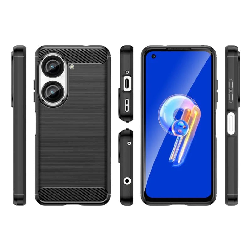 Asus ZenFone 10 | Edle Carbon Akzente Soft Hülle/Case HUELLENOUTLET.de