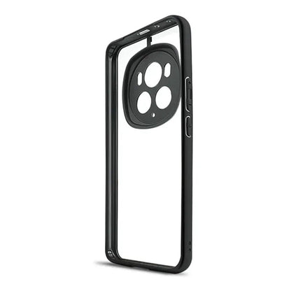 Honor Magic 5 Pro | Transparente Silikon/Plastik Hülle/Case mit buntem Rahmen HUELLENOUTLET.de