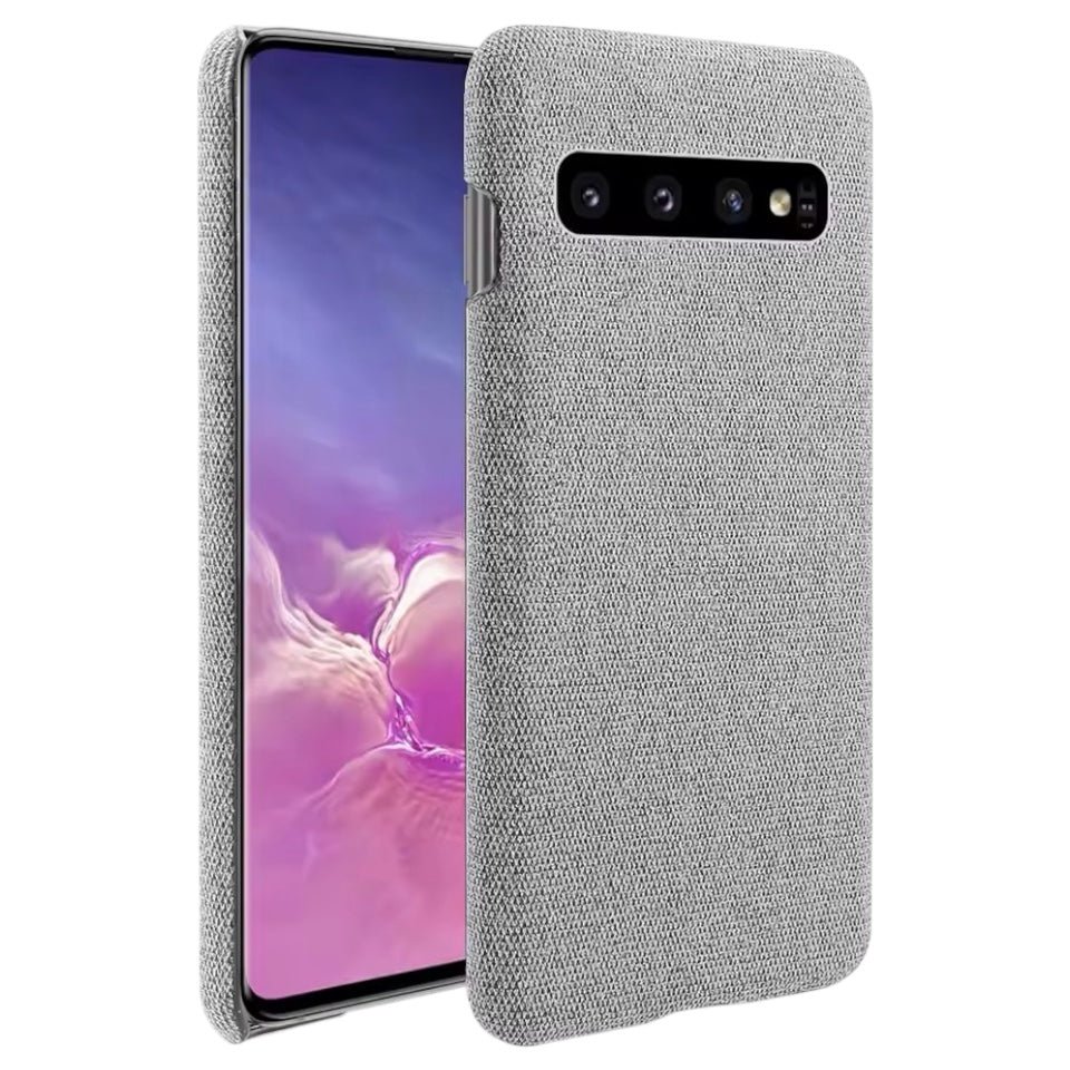 Samsung Galaxy S10 | Stoff überzogene Soft Hülle/Case HUELLENOUTLET.de