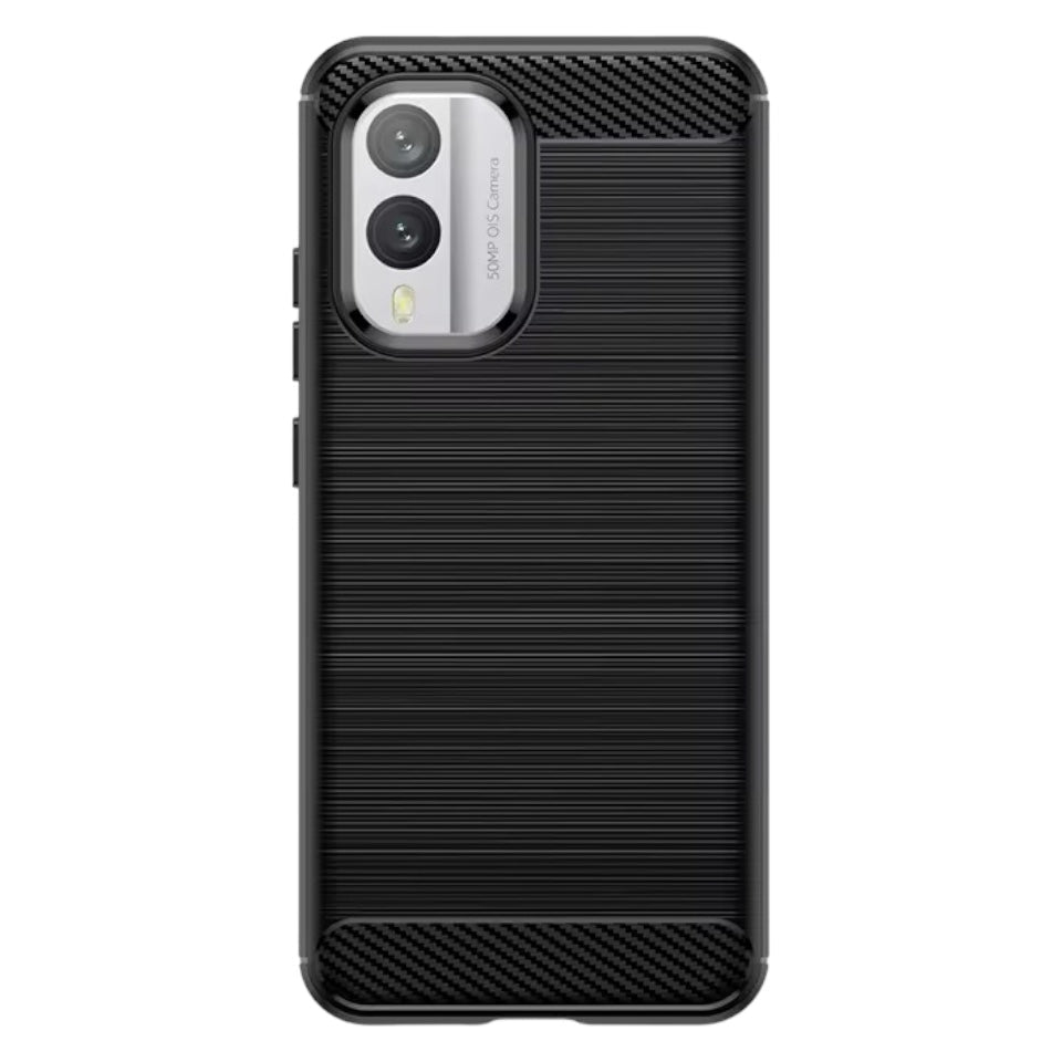 Nokia X30 | Edle Carbon Akzente Soft Hülle/Case HUELLENOUTLET.de