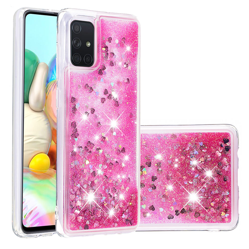 Samsung Galaxy S23 FE | Liquid Schwimmende Glitzer Flakes Hülle/Case HUELLENOUTLET.de