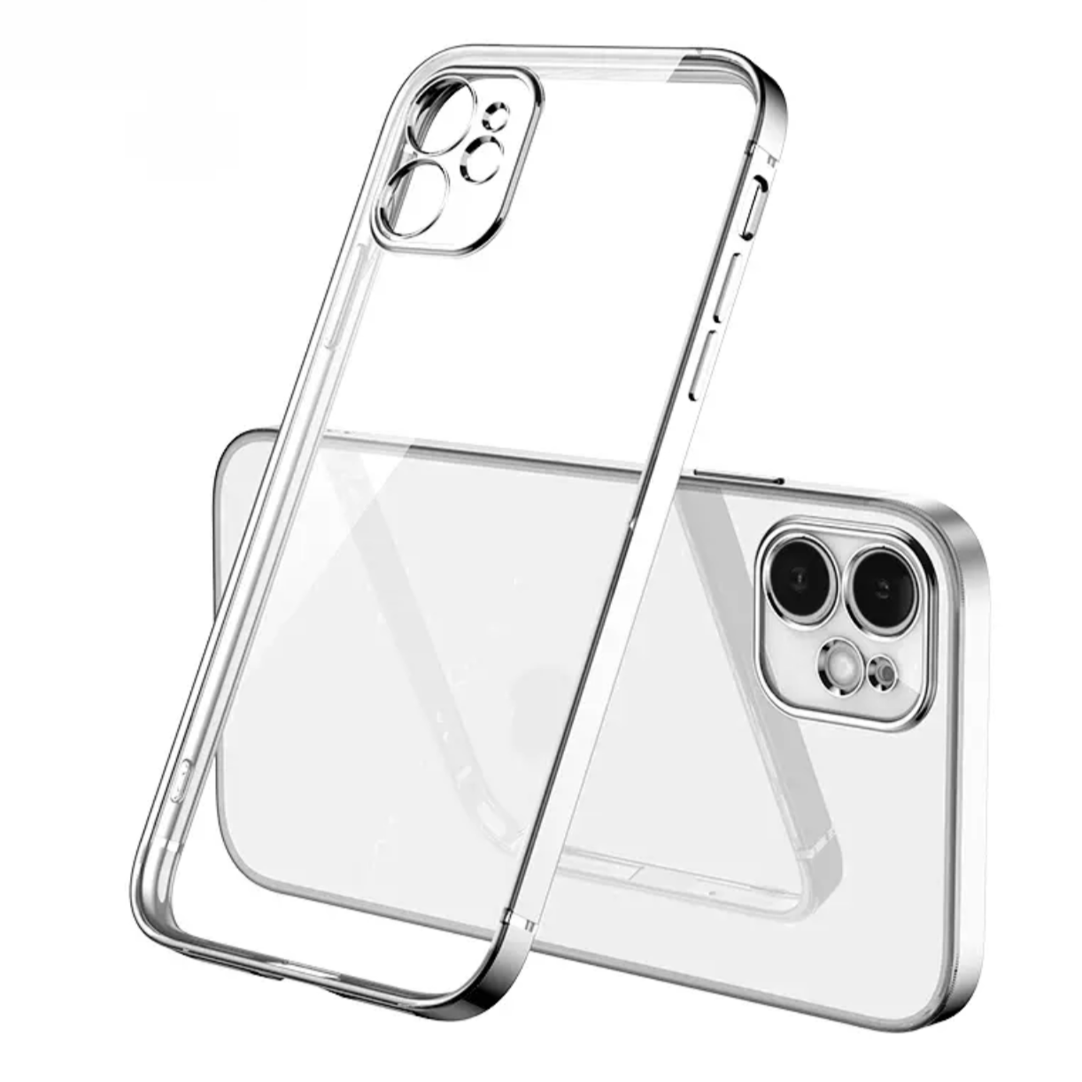 iPhone 15 Pro Max | Transparent/Chrom Silikon Hülle/Case HUELLENOUTLET.de