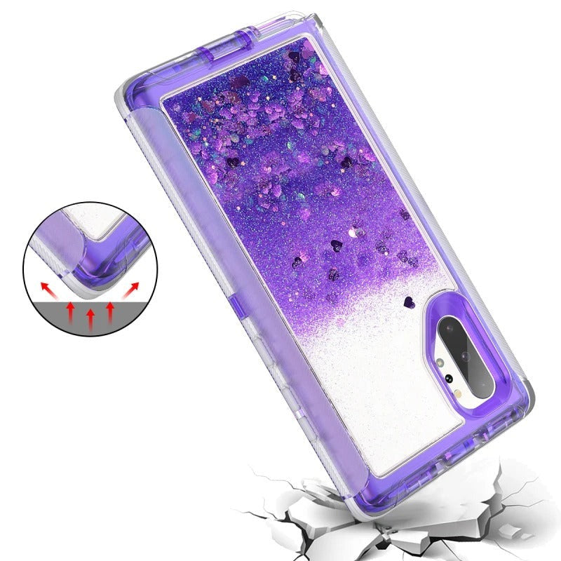 Samsung Galaxy S24 Ultra | Stoßfeste Liquid/Glitzer Vollschutz Hülle/Case HUELLENOUTLET.de