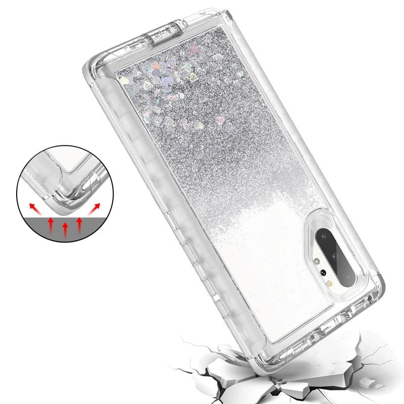 Samsung Galaxy S24 Ultra | Stoßfeste Liquid/Glitzer Vollschutz Hülle/Case HUELLENOUTLET.de