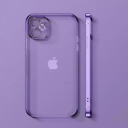 iPhone 12 Pro Max | Transparent/Chrom Silikon Hülle/Case HUELLENOUTLET.de