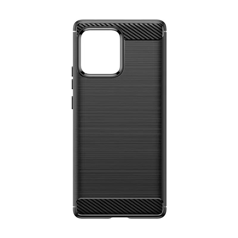 Motorola Edge 50 Fusion | Edle Carbon Akzente Soft Hülle/Case HUELLENOUTLET.de