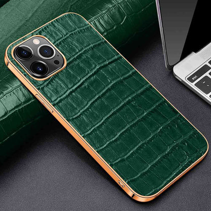 iPhone 13 Pro | Krokodil-Leder Optik Hülle/Case HUELLENOUTLET.de