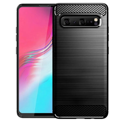 Samsung Galaxy S10 | Edle Carbon Akzente Soft Hülle/Case HUELLENOUTLET.de