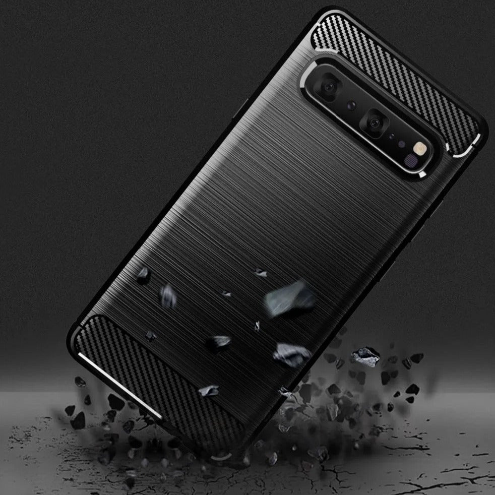 Samsung Galaxy S10 | Edle Carbon Akzente Soft Hülle/Case HUELLENOUTLET.de