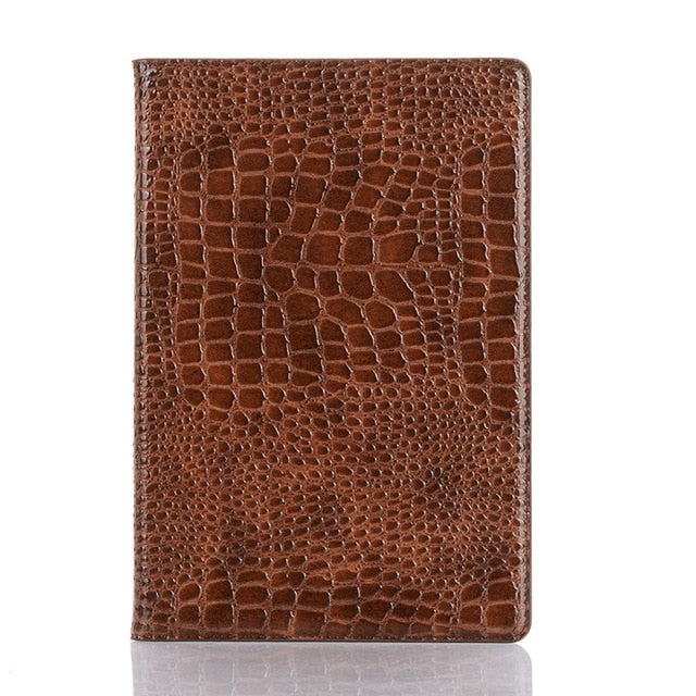 iPad 2021 (10.2") | Krokodil-Leder Optik Hülle/Case HUELLENOUTLET.de