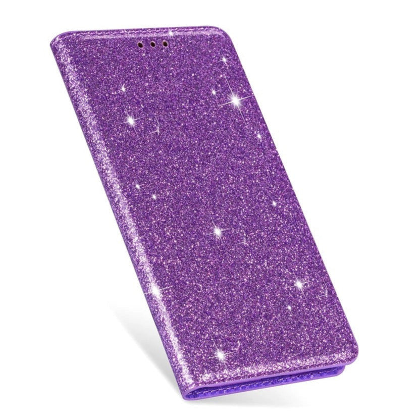 Samsung Galaxy S24 Ultra | Glitzer Kunstleder Klapp Hülle/Flip Case HUELLENOUTLET.de